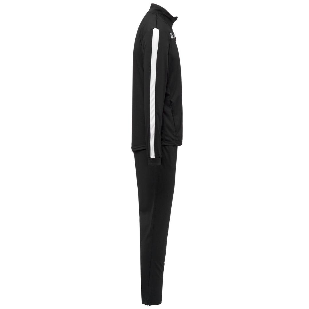 Survêtement de football noir pour homme, coupe ajustée, en tissu piqué tricot main