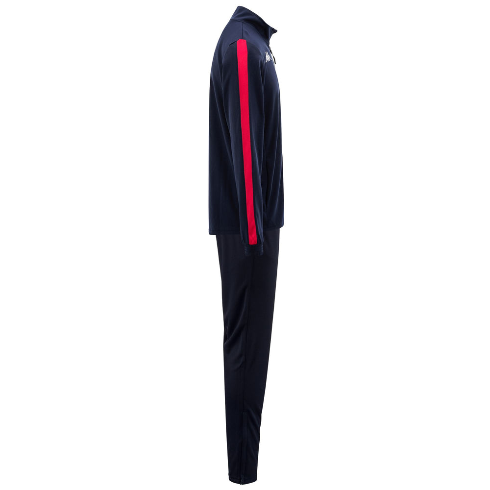 Survêtement de football bleu pour homme, coupe ajustée, en tissu piqué 02