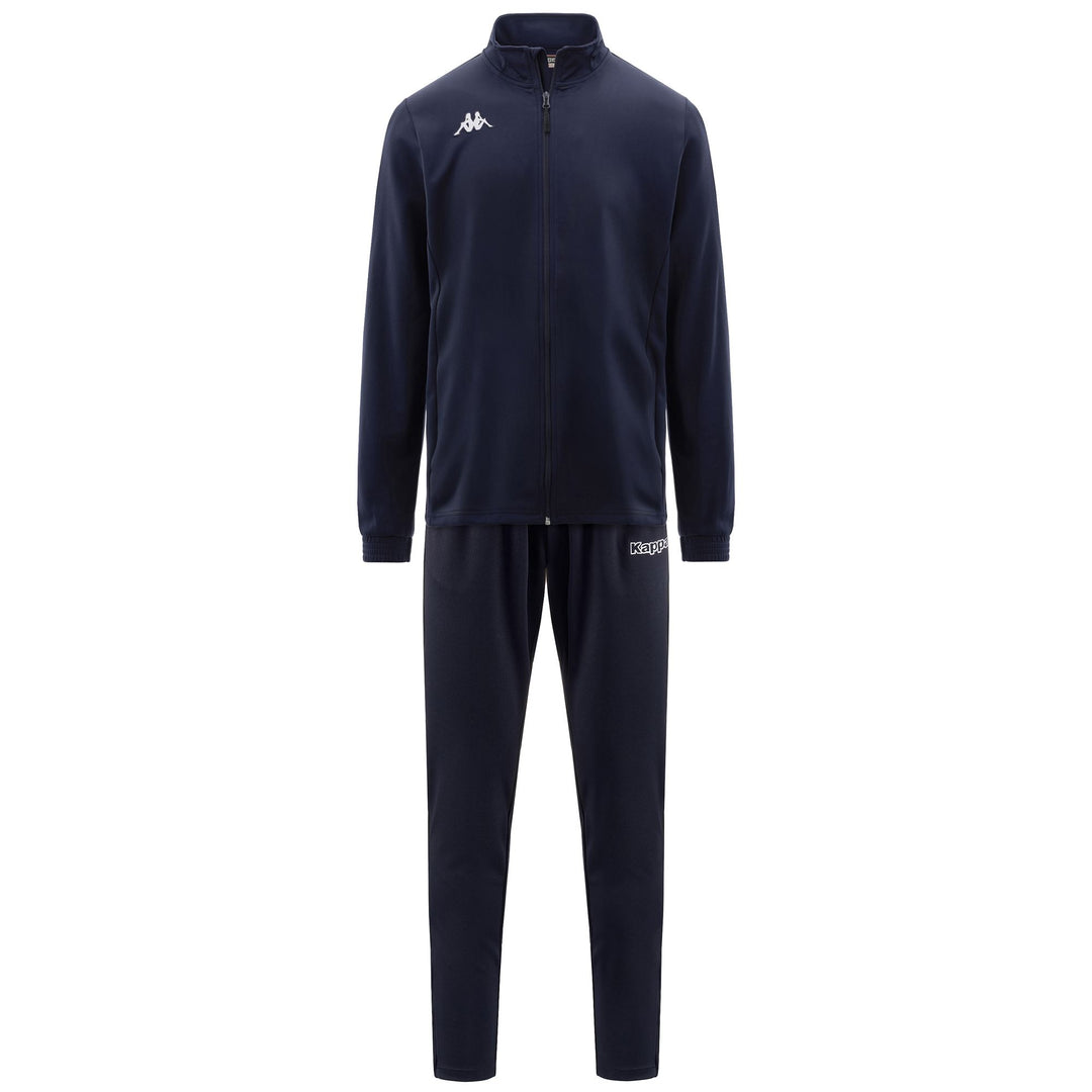Survêtement de football bleu pour homme, coupe ajustée, en tissu piqué 01