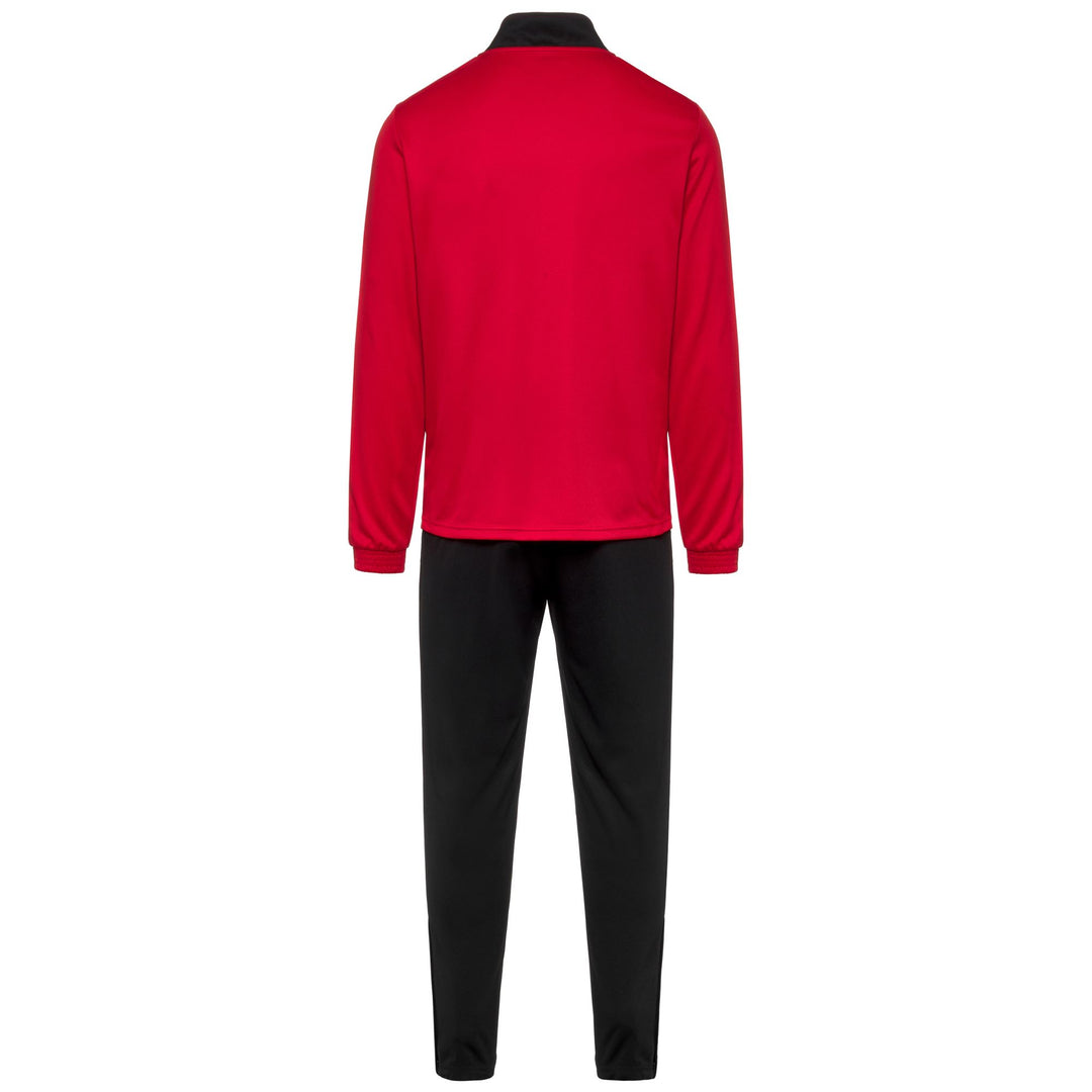 Survêtement de football rouge pour homme, coupe ajustée, en tissu piqué tricot main