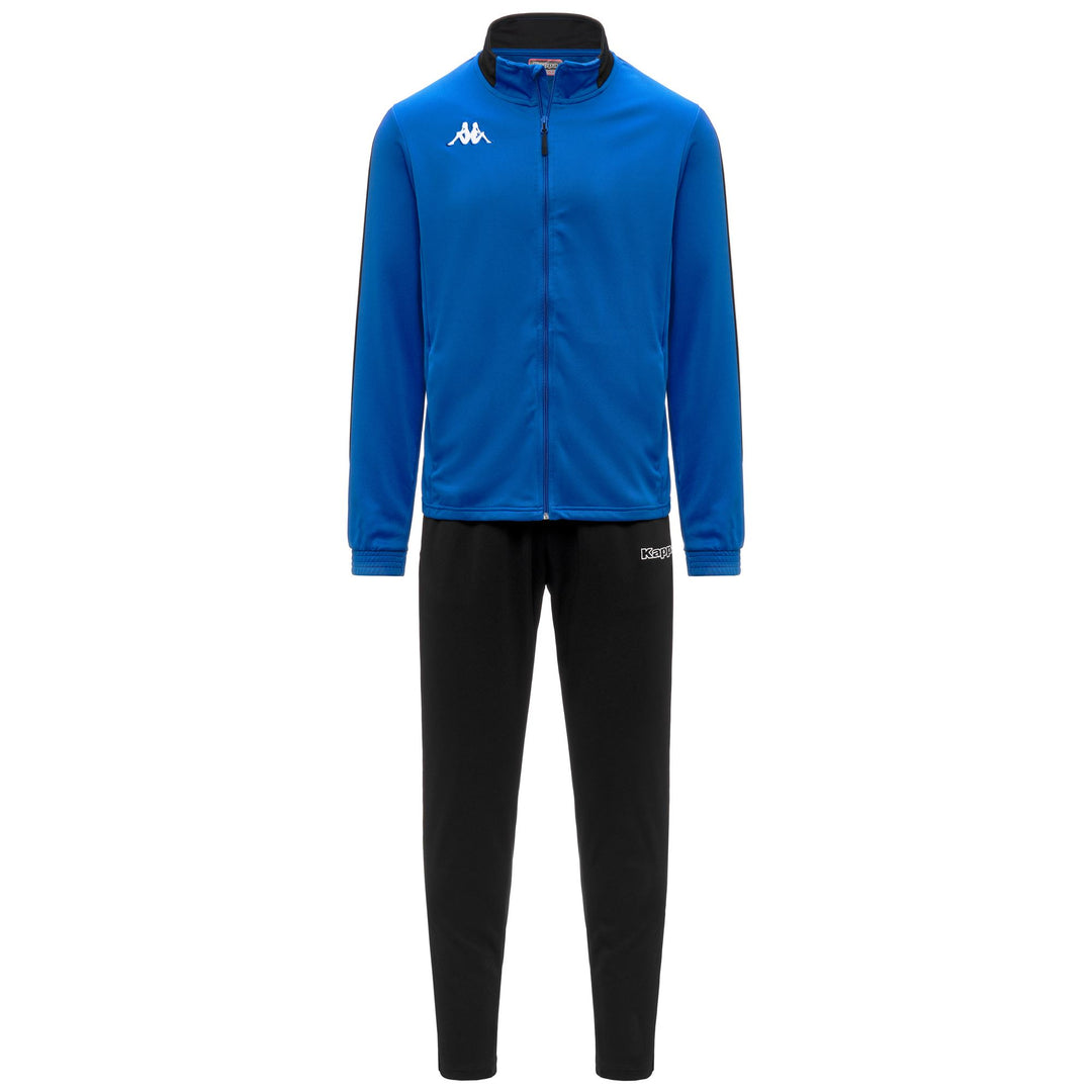Survêtement de football bleu pour homme, coupe ajustée, en tissu piqué tricot 01