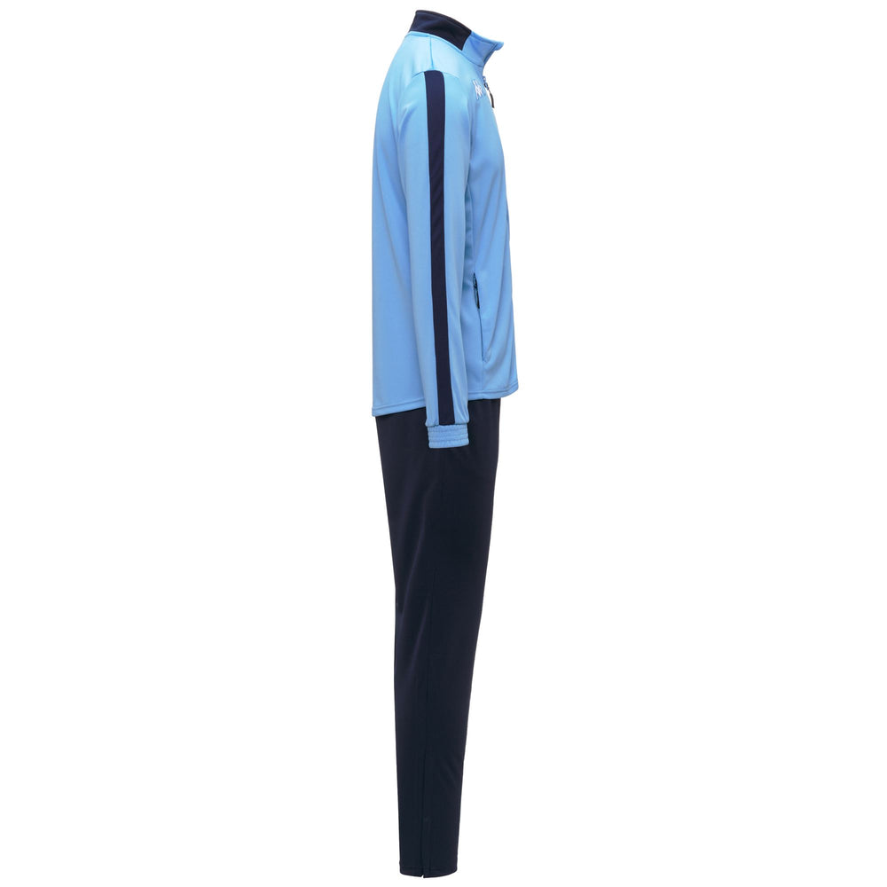 Survêtement bleu pour homme, coupe ajustée, en tissu piqué tricot 02