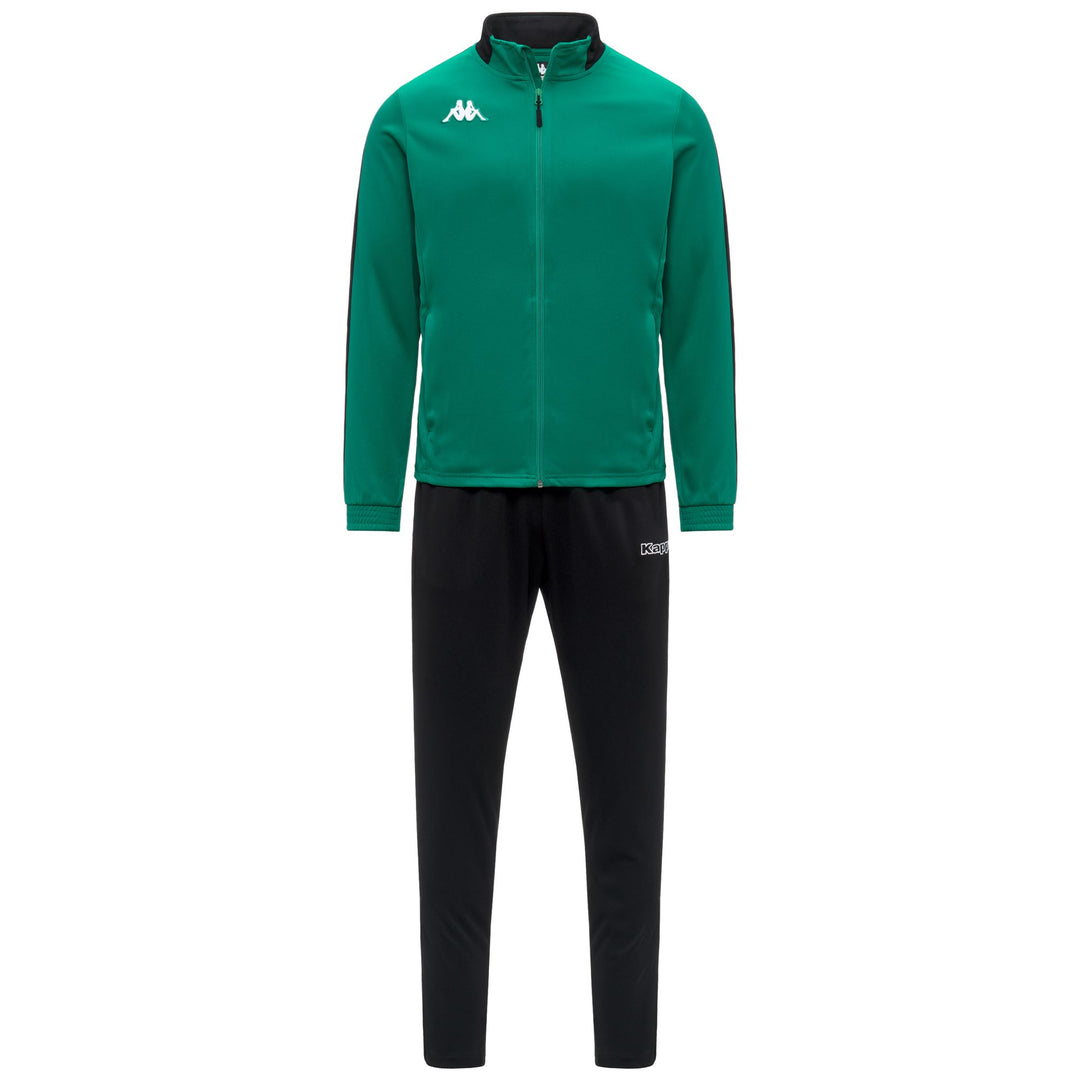 Survêtement de football vert pour homme, coupe ajustée, en tissu piqué tricot 01