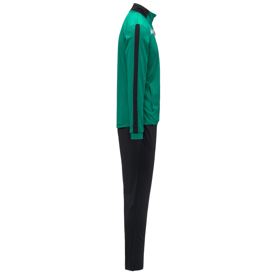 Survêtement de football vert pour homme, coupe ajustée, en tissu piqué tricot main
