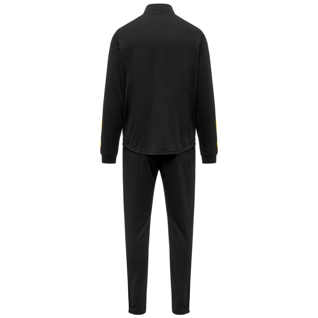 Survêtement noir pour homme, coupe ajustée, en tissu piqué tricot main