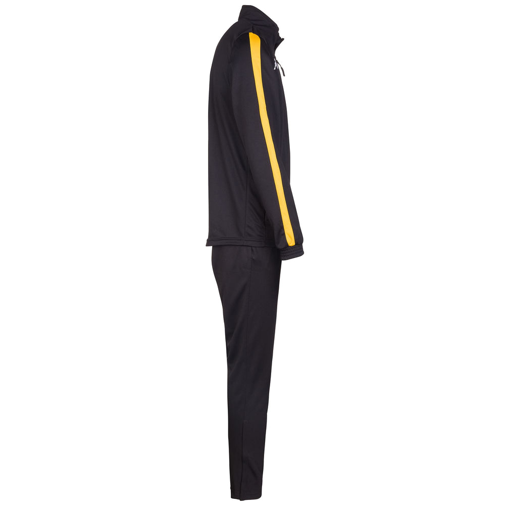 Yellow Black Men's Football Tracksuit in Piquè Fabric. 02
