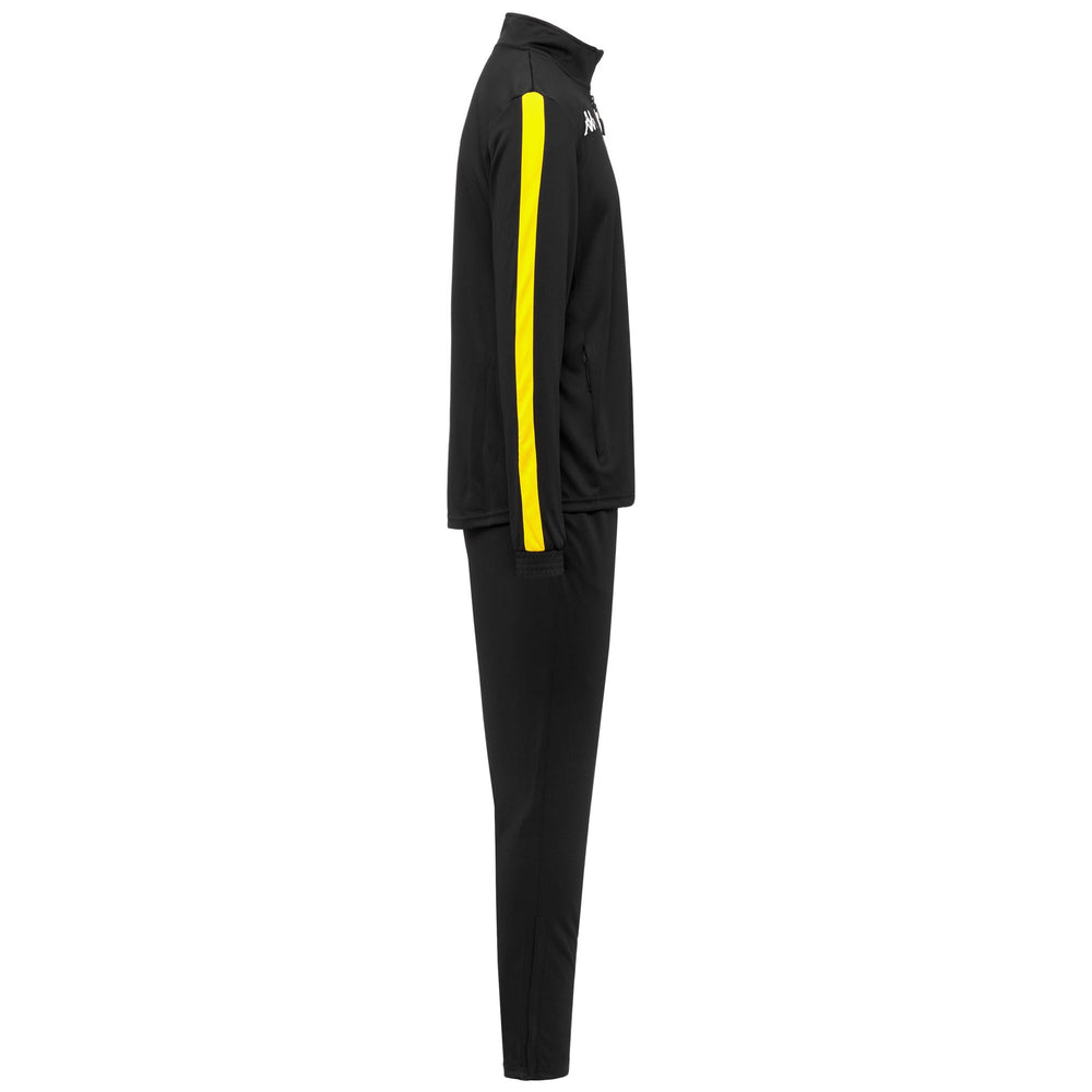 Survêtement noir pour homme, coupe ajustée, en tissu piqué tricot 02
