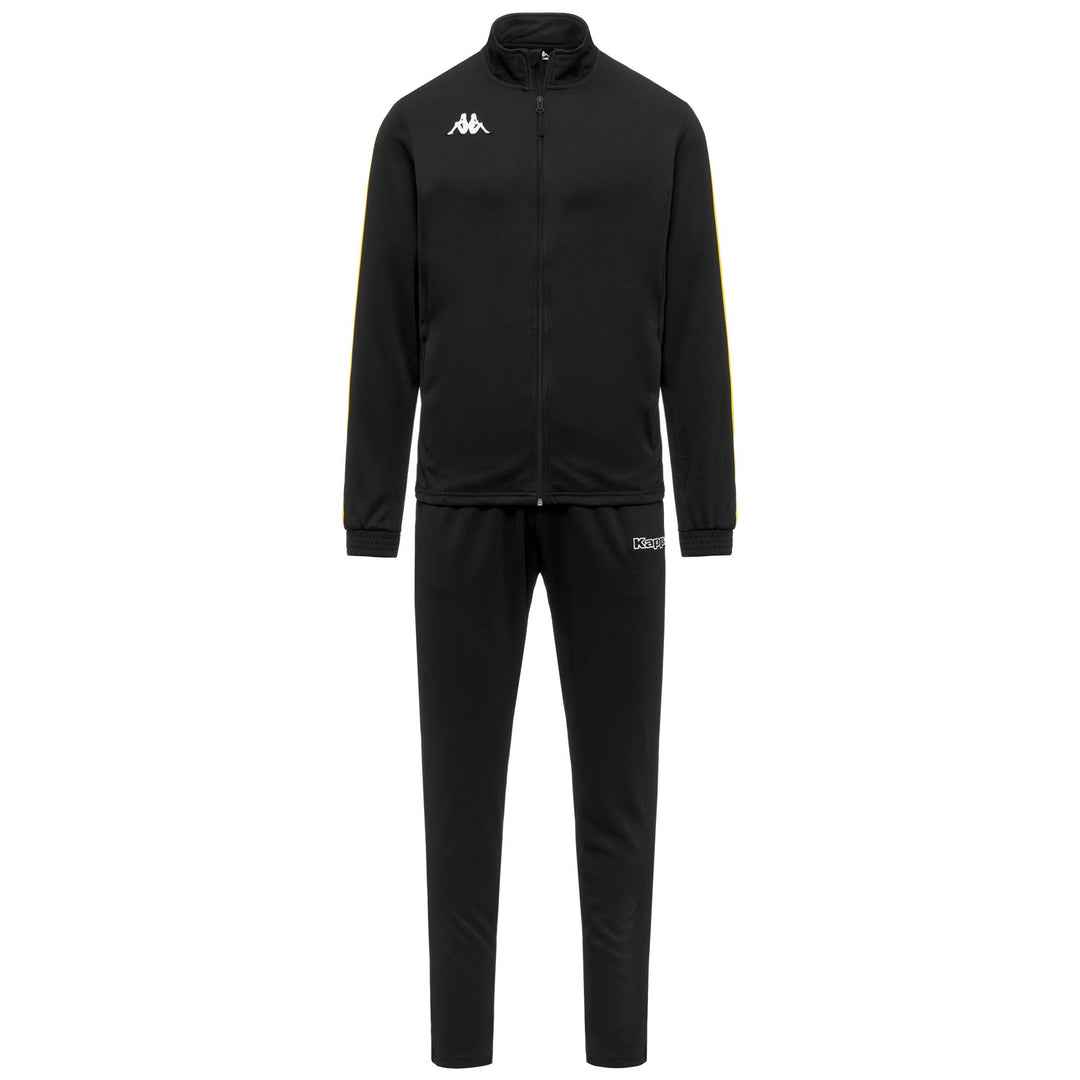 Black Men's Slim Fit Tracksuit in Piquè Tricot Fabric 01
