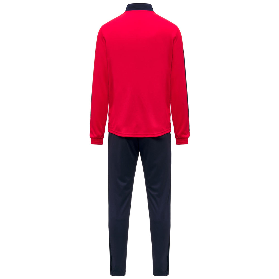 Survêtement de football rouge pour homme, coupe ajustée, en tissu piqué tricot main
