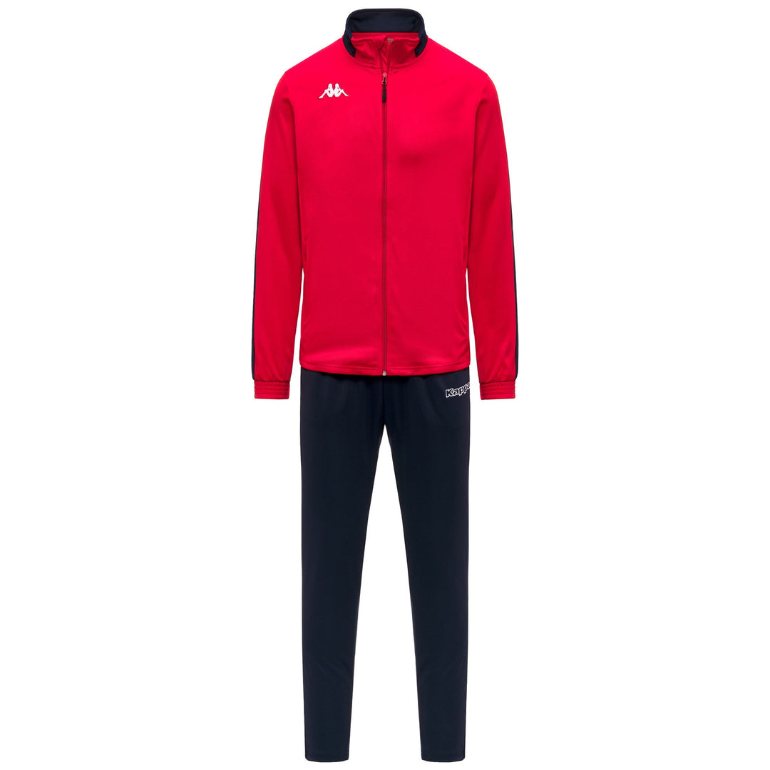 Red Men's Slim Fit Soccer Tracksuit in Piquè Tricot Fabric 01