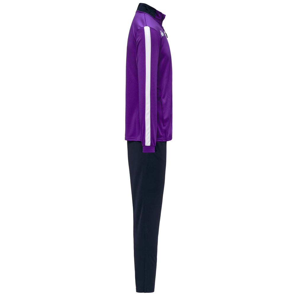 Survêtement de football violet pour homme, coupe ajustée, en tissu piqué 02