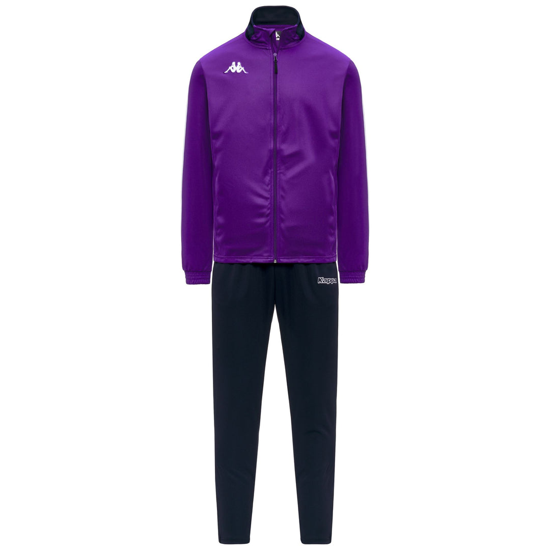 Survêtement de football violet pour homme, coupe ajustée, en tissu piqué 01