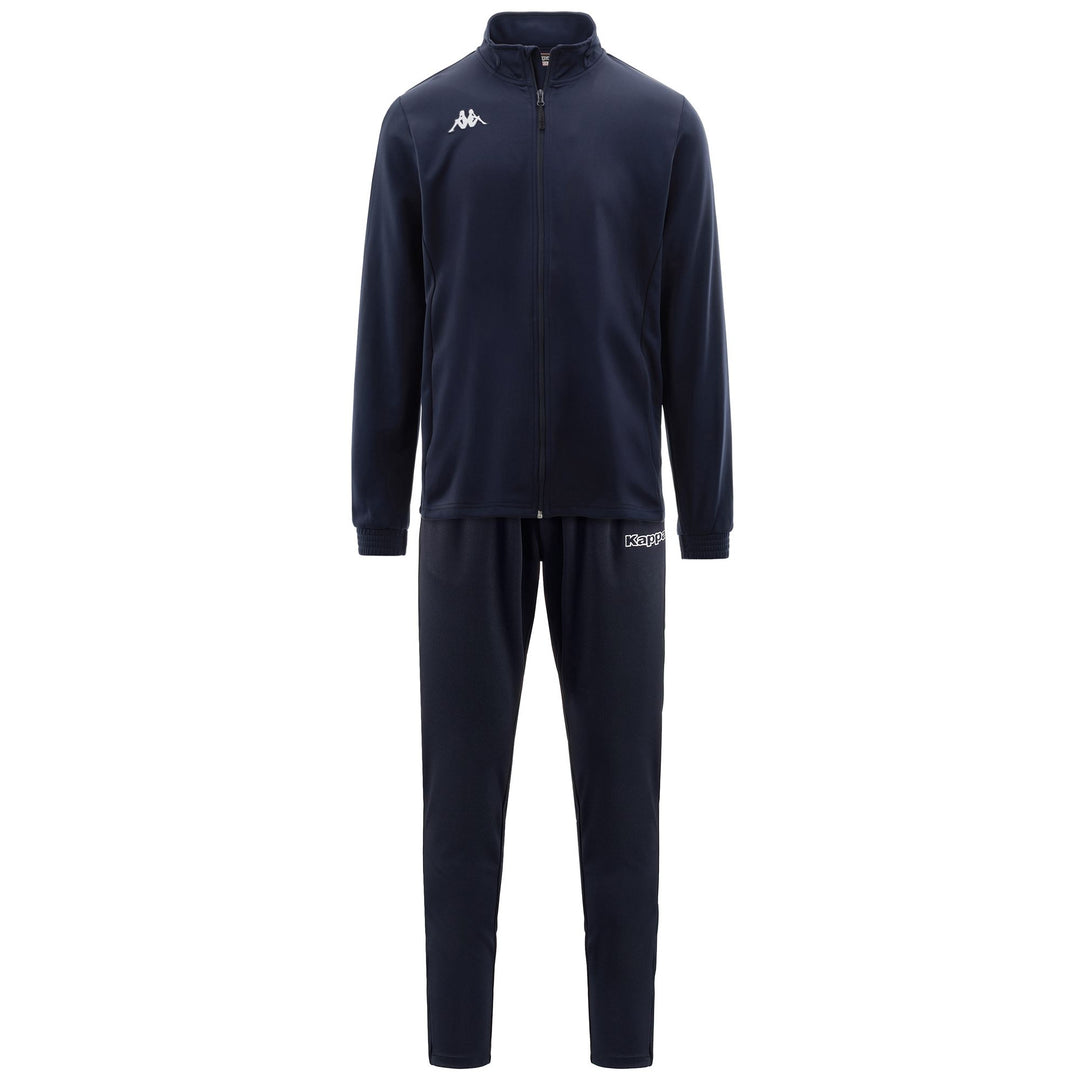 Survêtement de football bleu pour homme, coupe ajustée, en tissu piqué tricot 01