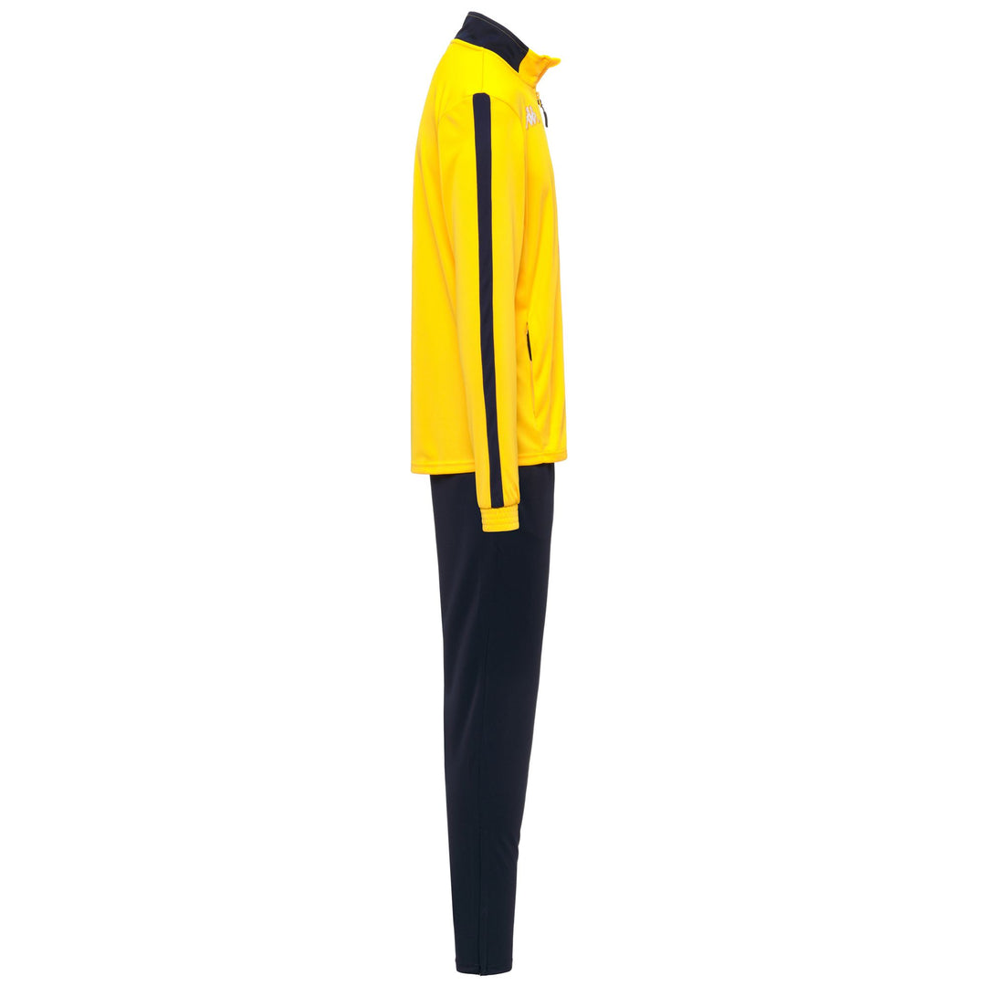 Survêtement de football slim fit pour homme, jaune et bleu main