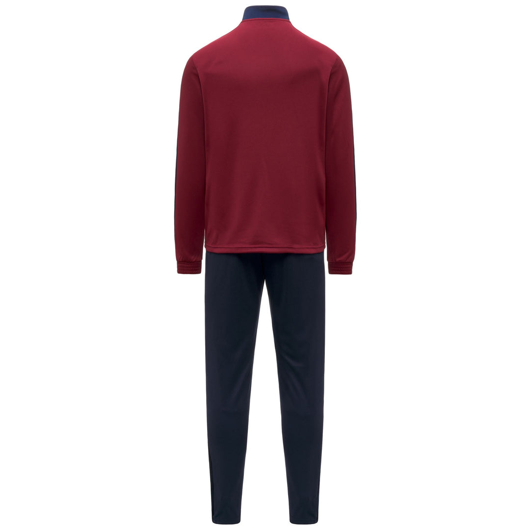 Survêtement de football slim fit pour homme, rouge et bleu main