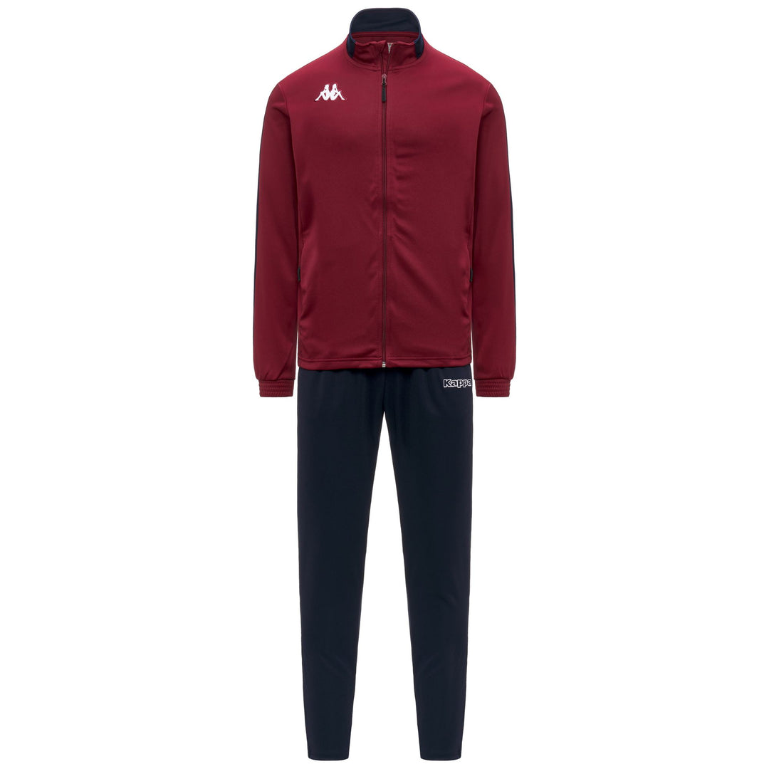 Tuta da calcio slim fit da uomo rossa e blu 01