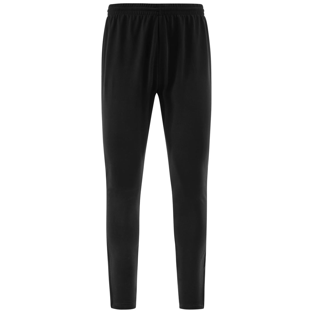 Black Men's Training Pants with Elastic Waist and Pockets 01