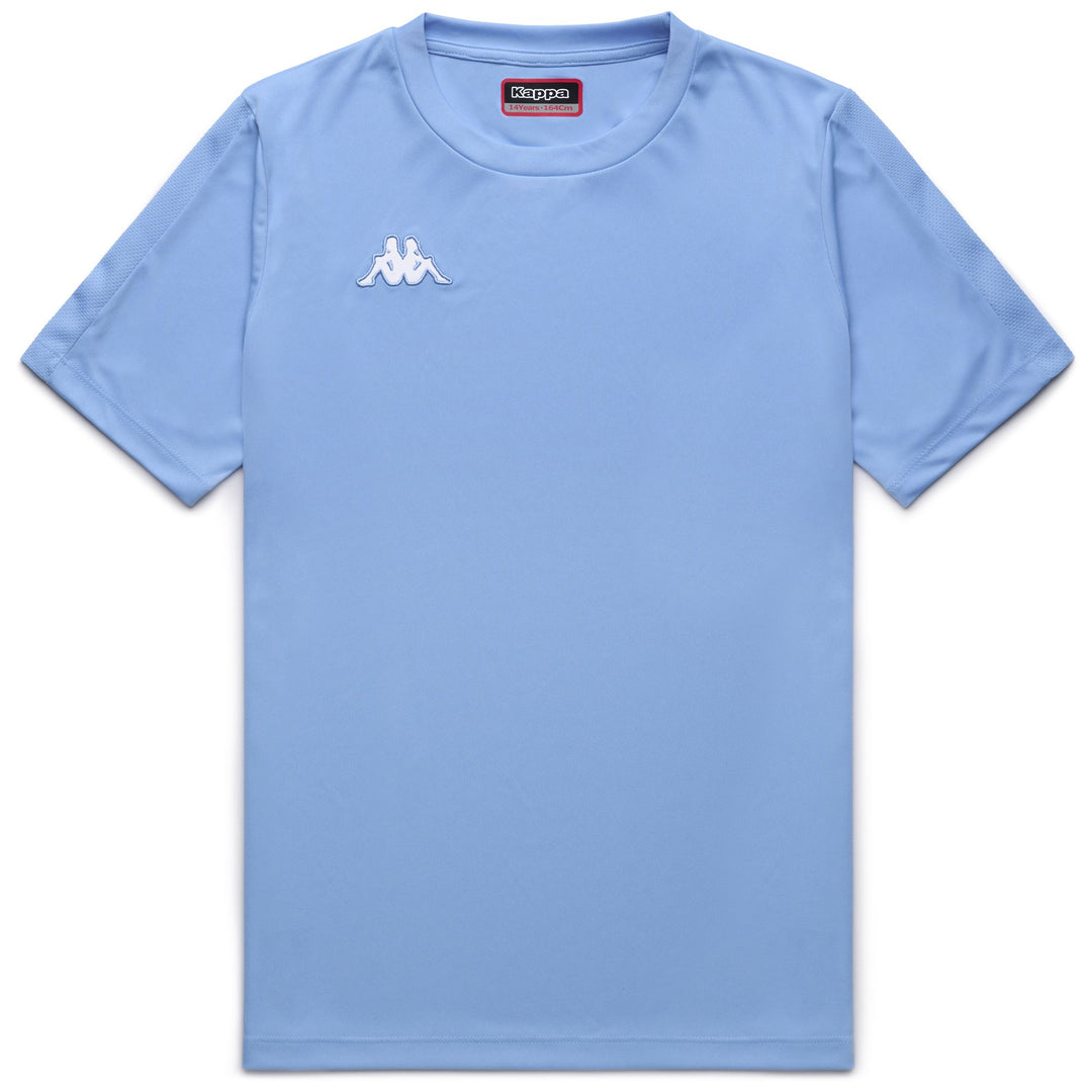 Light Blue Men's Active Training Shirt with Short Sleeves 01