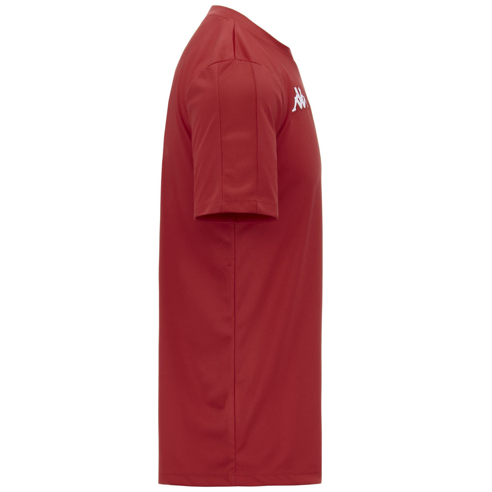 Red Men's Soccer Training Shirt with Round Neck 02