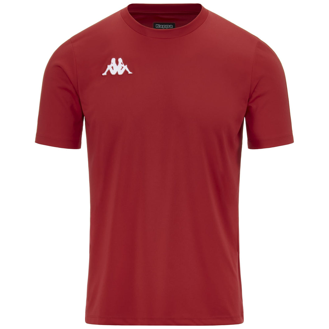 Red Men's Soccer Training Shirt with Round Neck 01
