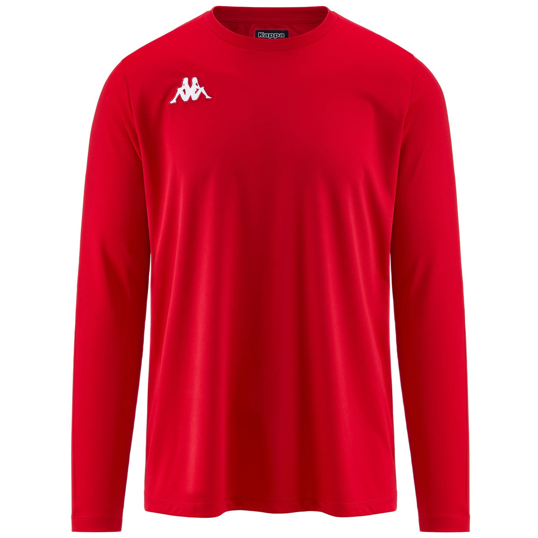 Red Men's Long Sleeve Active Training Shirt 01
