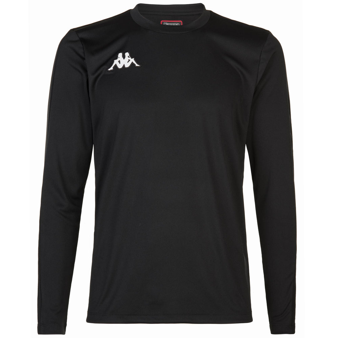 Black and white Men's Active Training Jersey with Long Sleeves 01