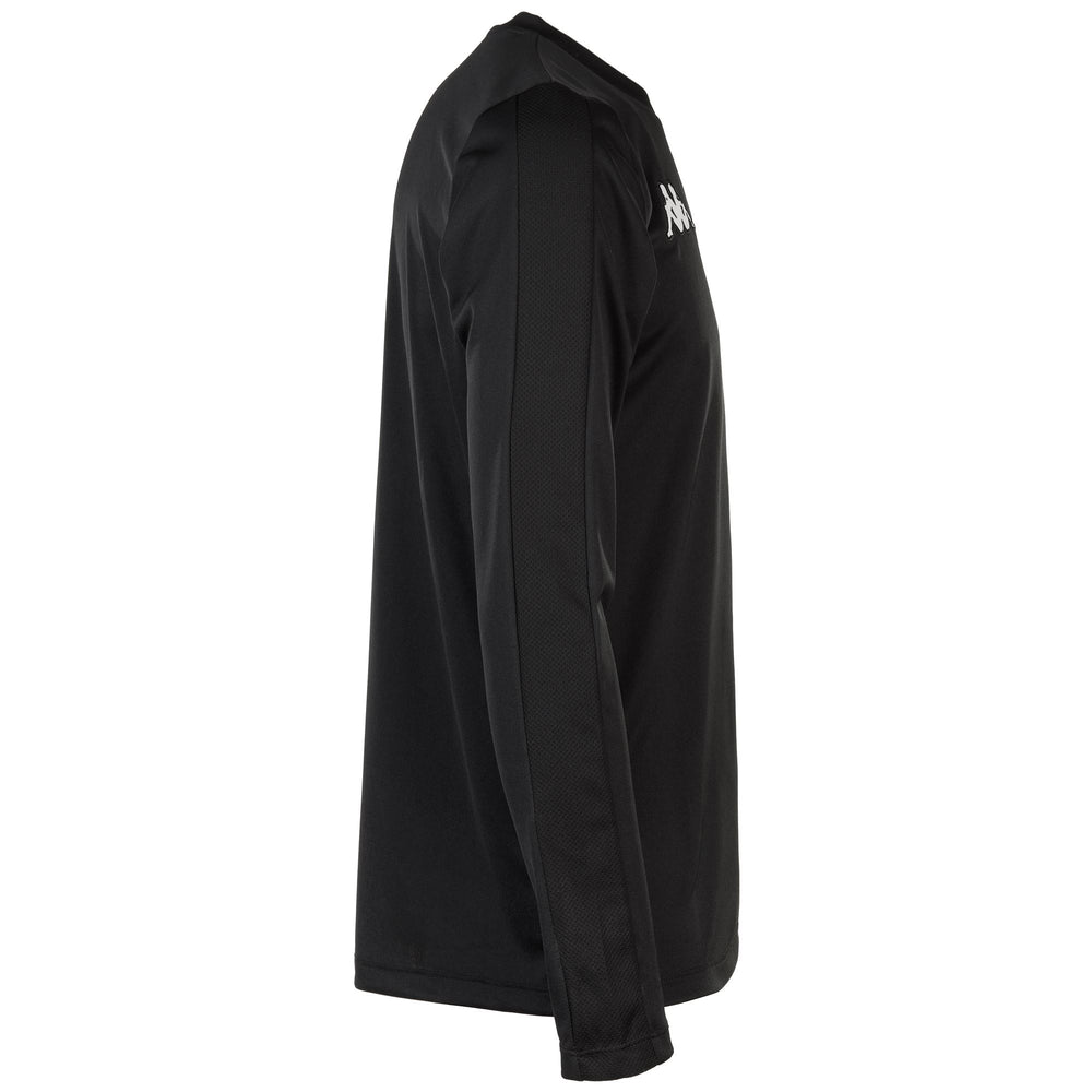 Black and white Men's Active Training Jersey with Long Sleeves 02