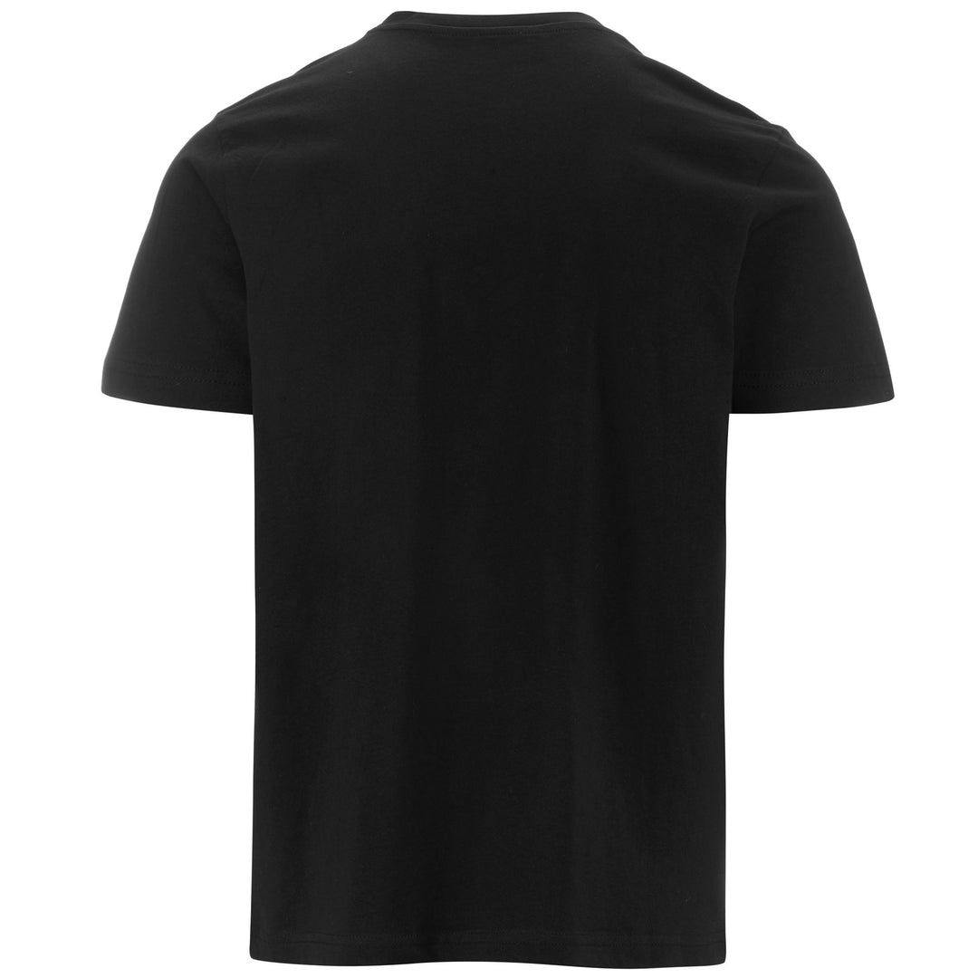 T-shirt sportiva slim fit da uomo in tessuto jersey nera main