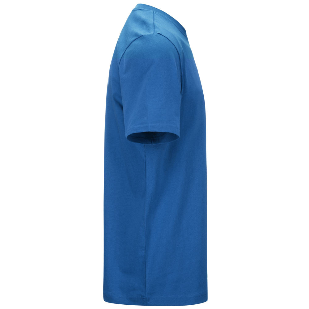 T-ShirtsTop Man LOGO KORPO CAFERS SLIM T-Shirt BLUE Dressed Front (jpg Rgb)	