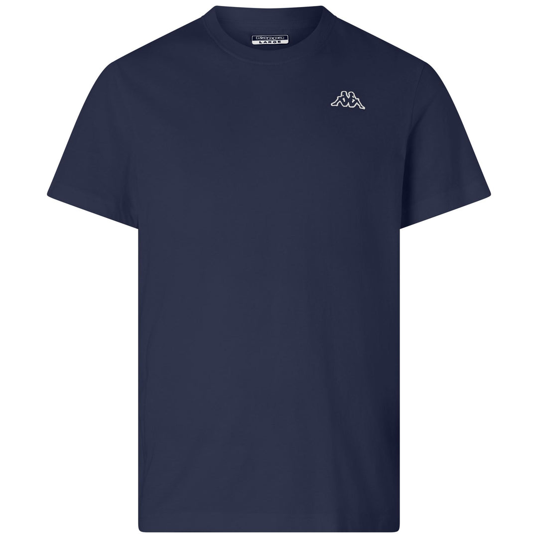 Blue Men's Slim Fit Jersey T-Shirt with Contrast Logo main