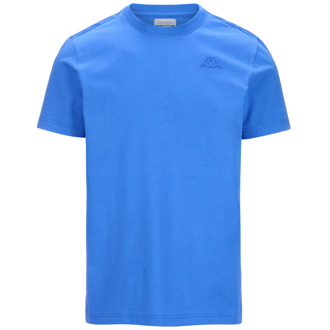 T-shirt de sport bleu pour homme, coupe ajustée, en jersey. 01