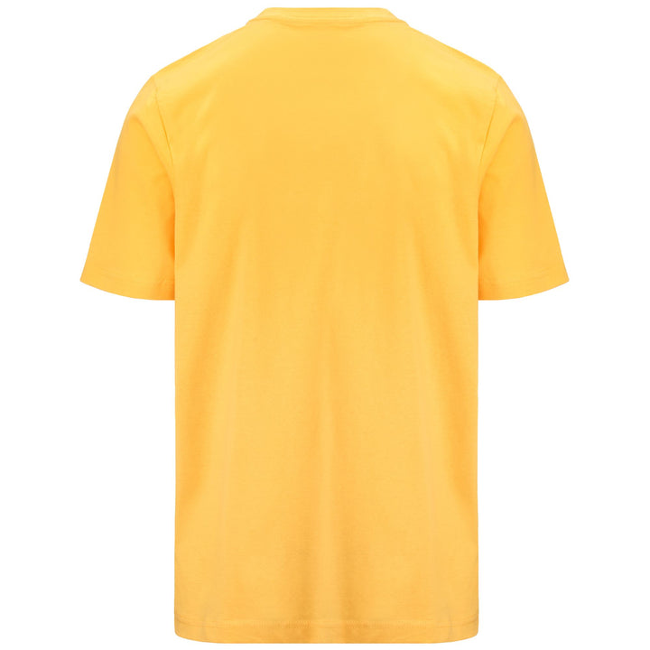 T-ShirtsTop Man LOGO  KORPO CAFERS SLIM T-Shirt YELLOW Dressed Side (jpg Rgb)		