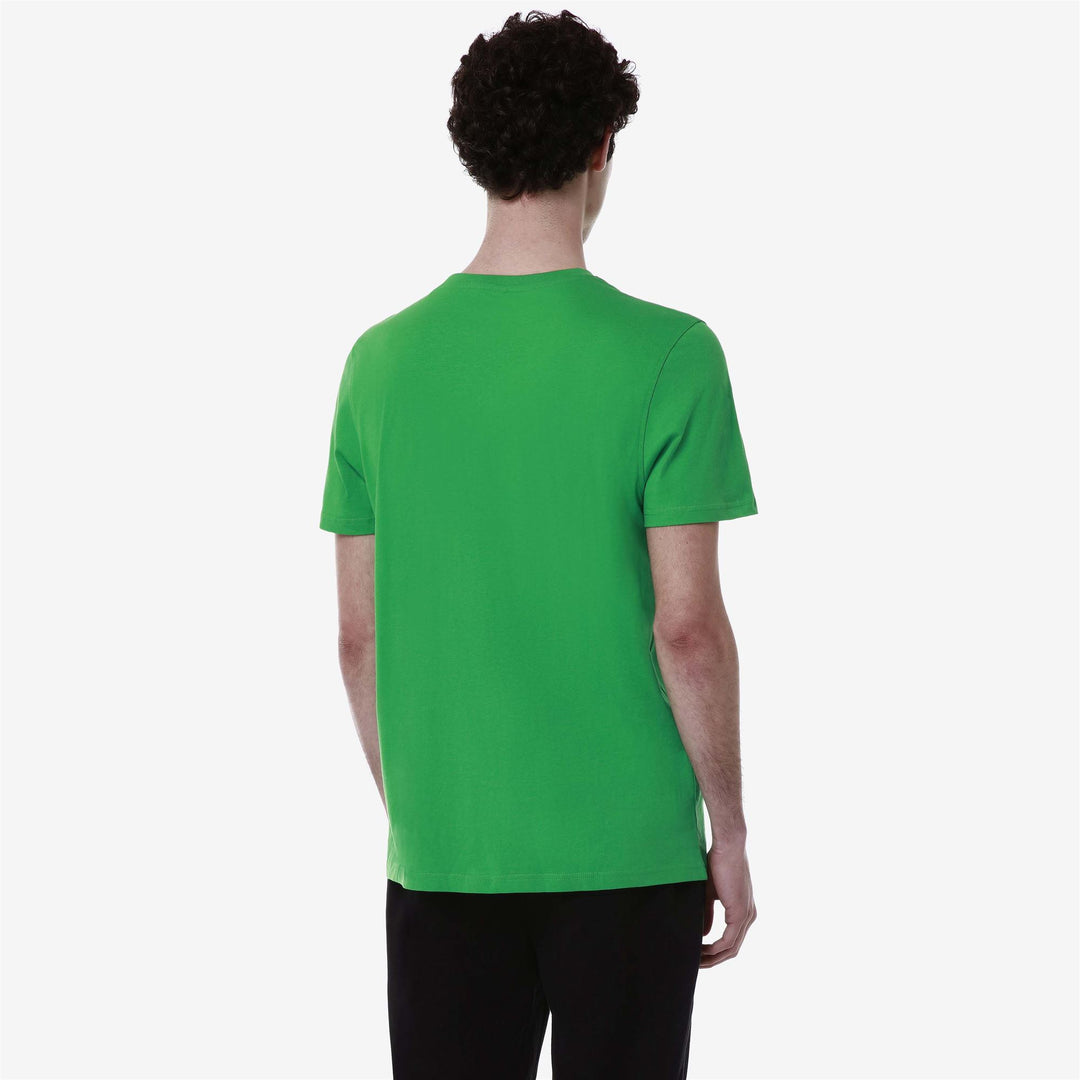 T-ShirtsTop Man AUTHENTIC   ESTESSI T-Shirt GREEN FERN - WHITE ANTIQUE Detail Double				