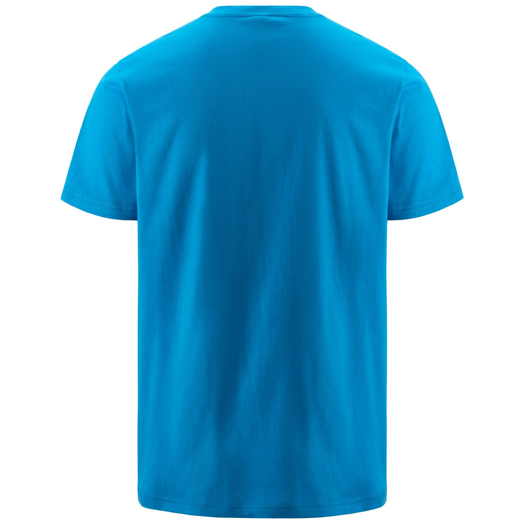 T-ShirtsTop Man AUTHENTIC   ESTESSI T-Shirt BLUE MALIBU - WHITE ANTIQUE Dressed Side (jpg Rgb)		