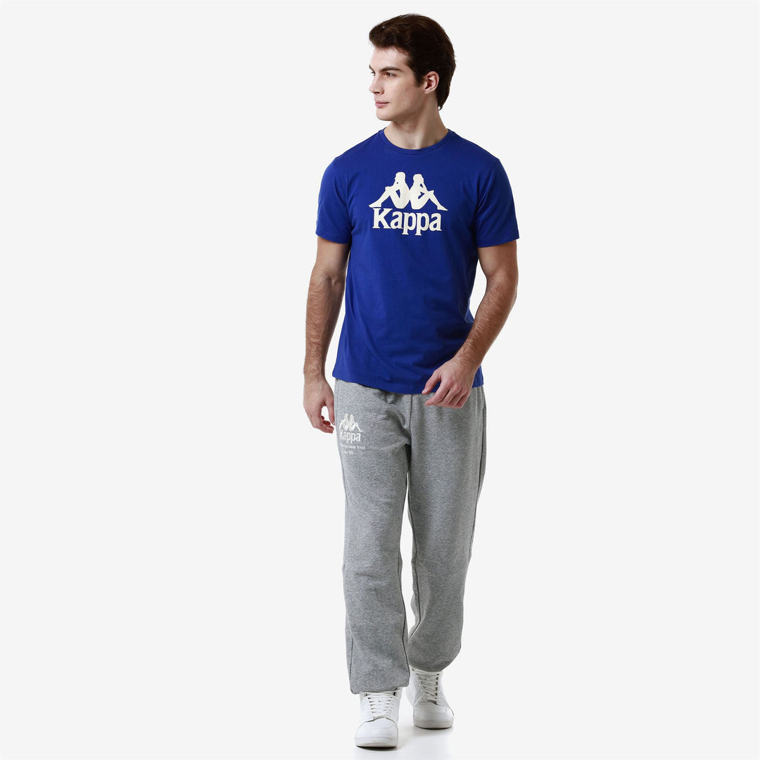 T-ShirtsTop Man AUTHENTIC   ESTESSI T-Shirt BLUE ROYAL-WHITE ANTIQUE Dressed Back (jpg Rgb)		