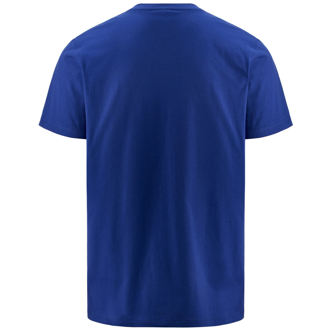 T-ShirtsTop Man AUTHENTIC   ESTESSI T-Shirt BLUE ROYAL-WHITE ANTIQUE Dressed Side (jpg Rgb)		