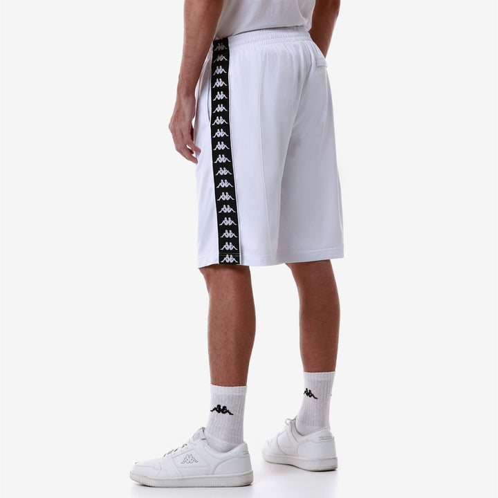 Shorts Man 222 BANDA   TREADWELLZ Sport  Shorts WHITE-BLACK Detail Double				