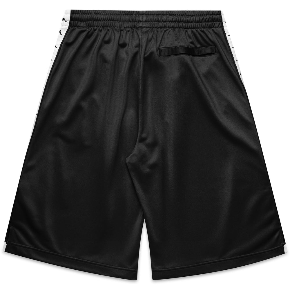 Pantalones cortos deportivos para hombre negros de corte regular en tricot cepillado 02