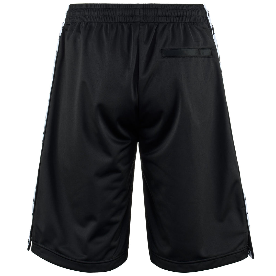 Pantaloncini sportivi neri da uomo in tricot spazzolato vestibilità regular main