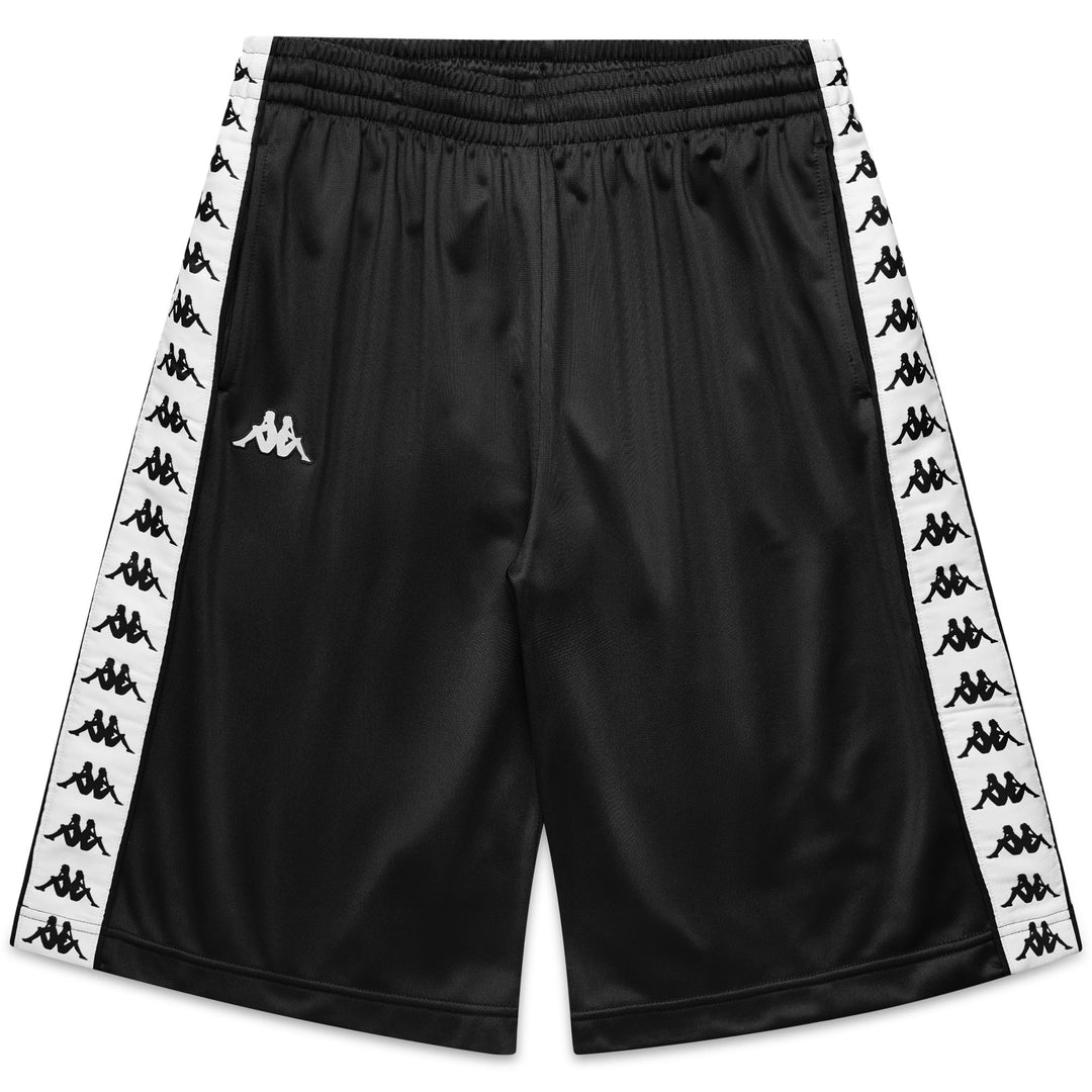 Pantaloncini sportivi neri da uomo in tricot spazzolato vestibilità regular 01