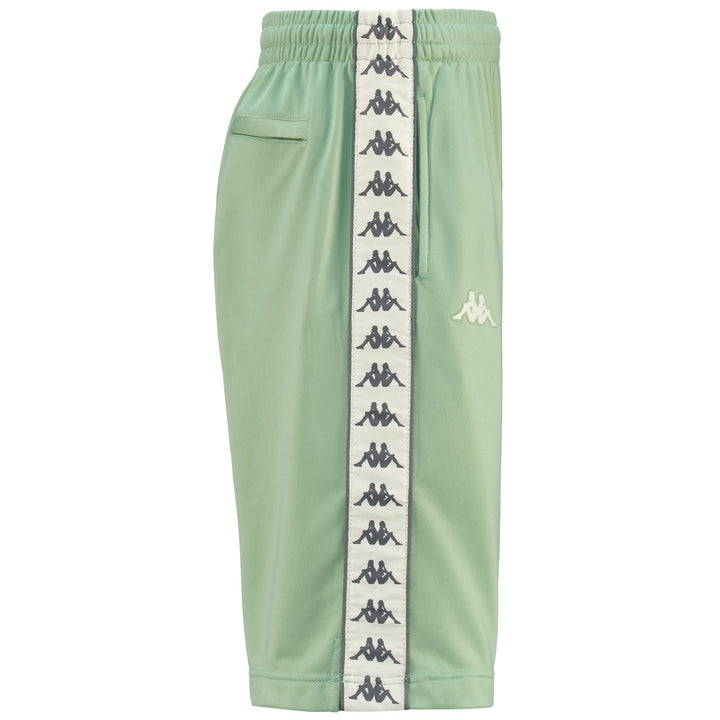 Shorts Man 222 BANDA   TREADWELLZ Sport  Shorts GREEN SAGE-BEIGE-GREY Dressed Front (jpg Rgb)	