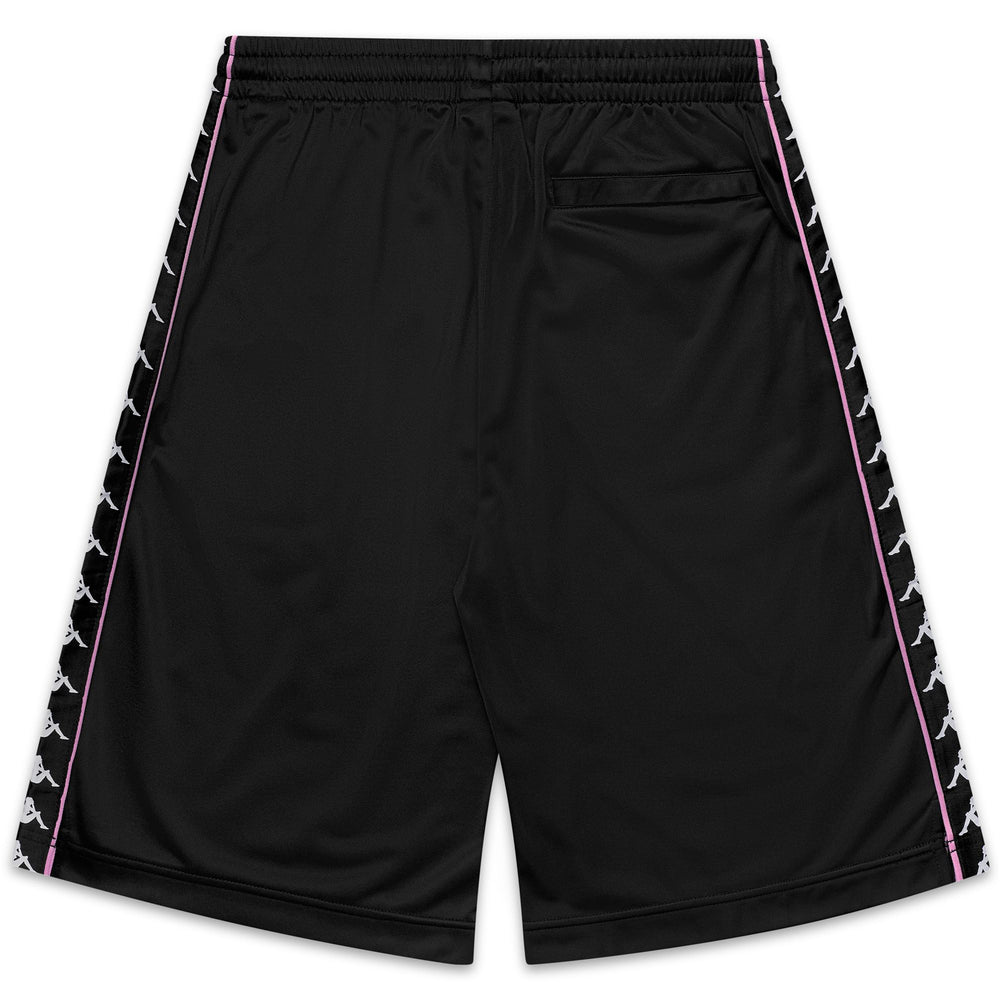 Pantaloncini sportivi da uomo neri vestibilità regolare in tricot spazzolato 02