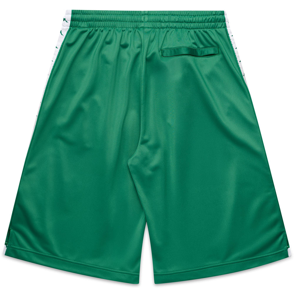 Pantalones cortos deportivos de calle blancos y verdes para hombre 02
