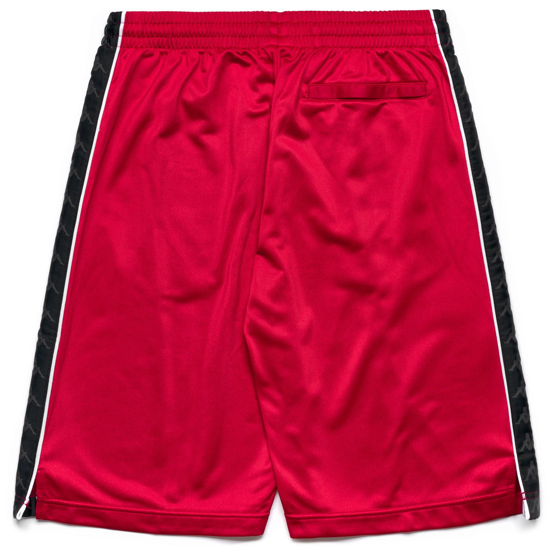 Short de sport rouge pour homme, coupe classique, en tricot brossé main