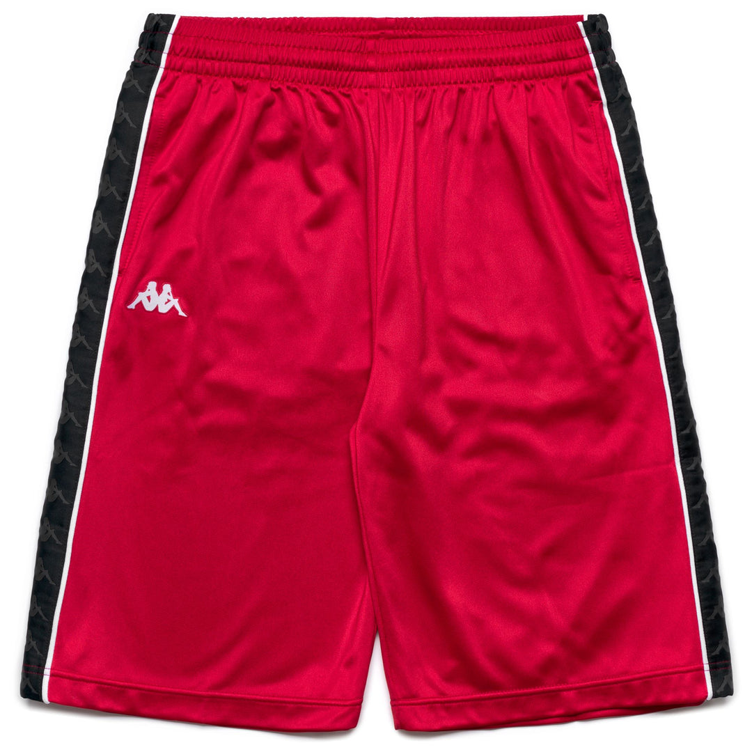 Short de sport rouge pour homme, coupe classique, en tricot brossé 01