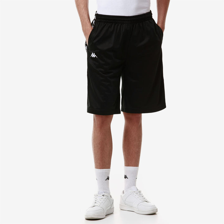 Shorts Man 222 BANDA   TREADWELLZ Sport  Shorts BLACK-WHITE Detail (jpg Rgb)			