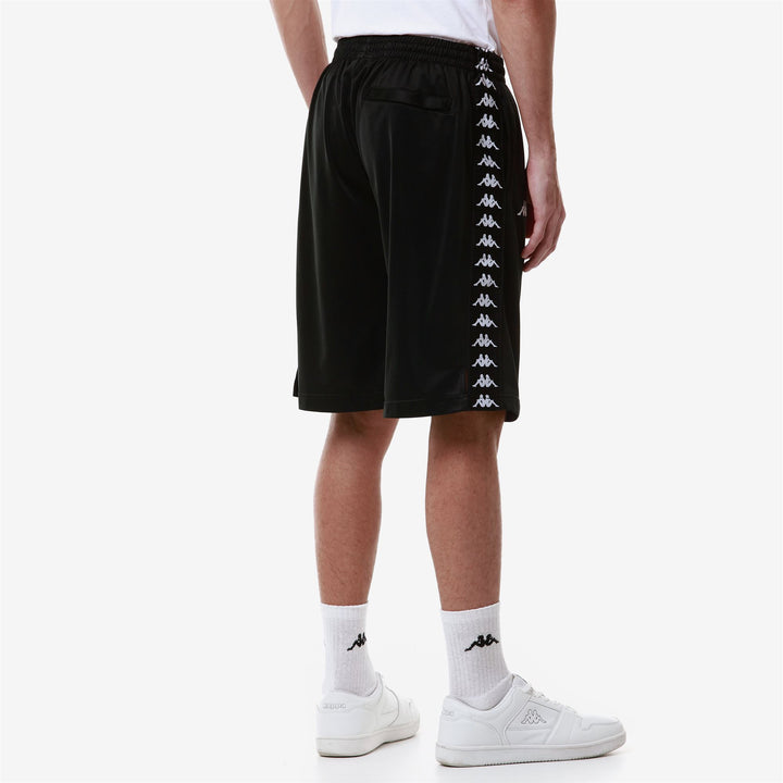 Shorts Man 222 BANDA   TREADWELLZ Sport  Shorts BLACK-WHITE Detail Double				