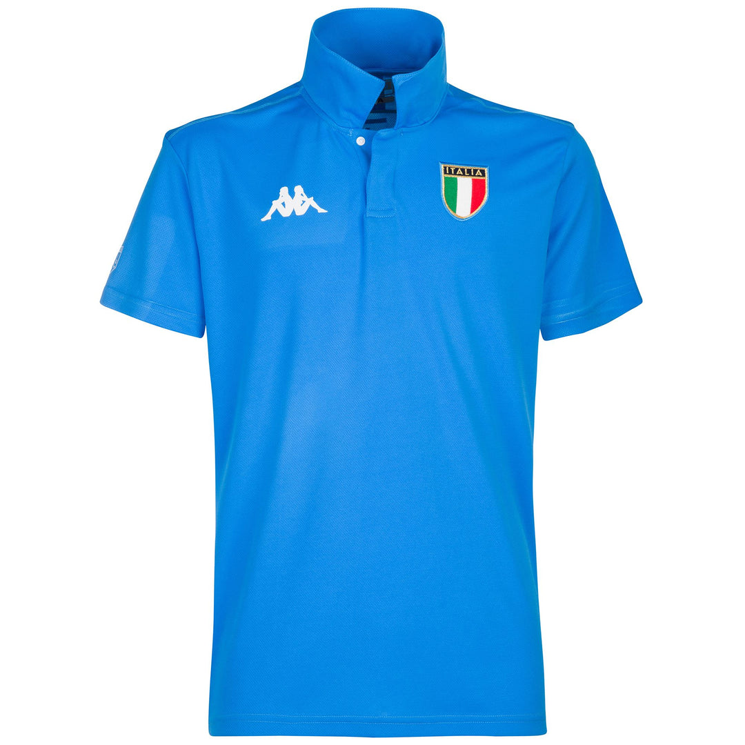 KOMBAT FIG - Active Jerseys - Polo - Uomo - AZZURRO ITALIA-WHITE 01