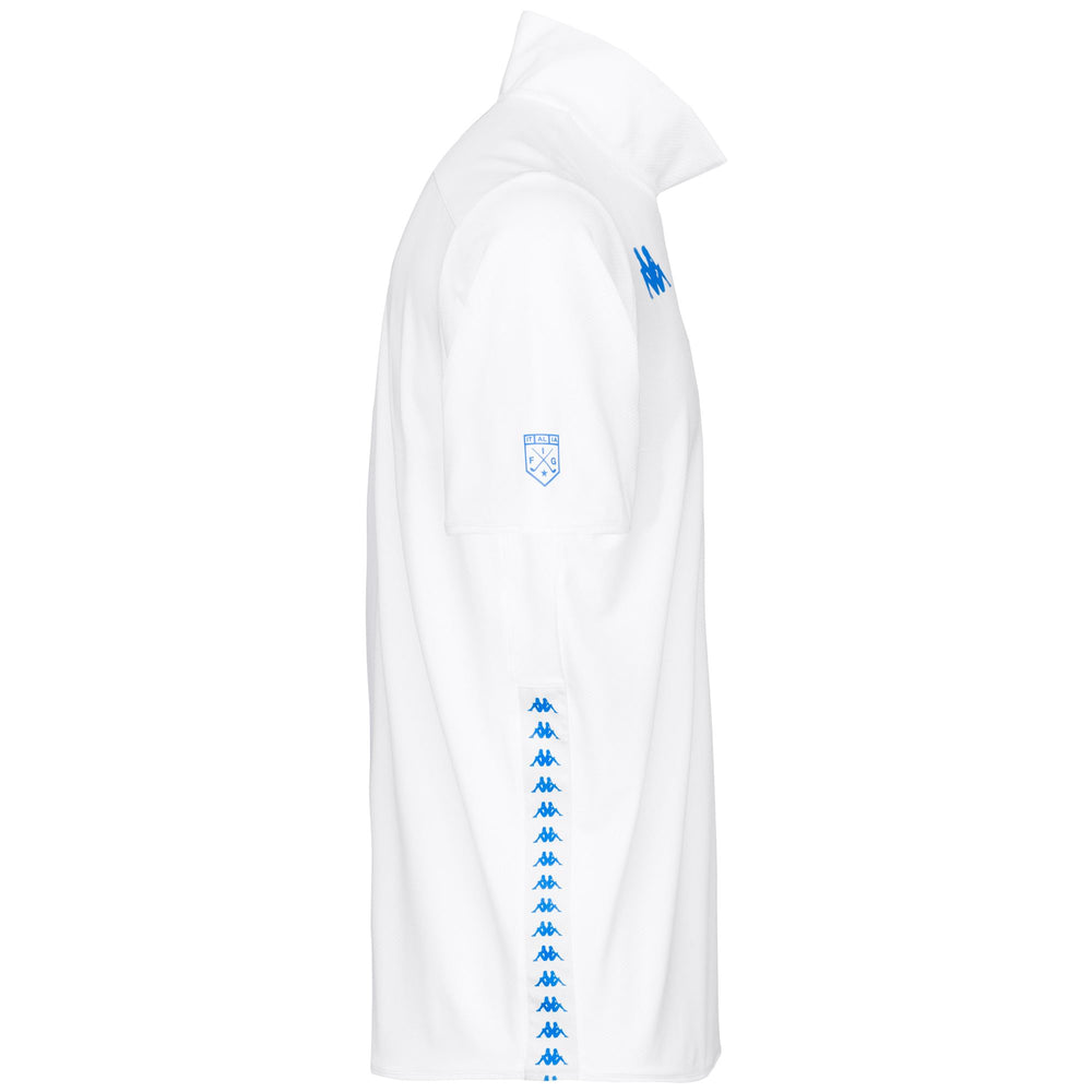 Polo de golf blanc pour homme en mélange de polyester 02