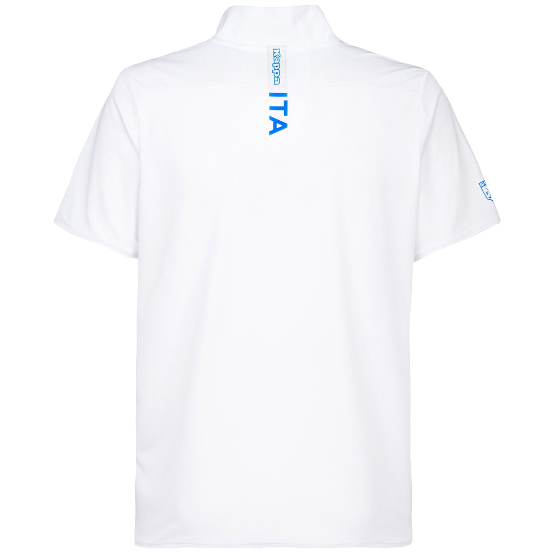White Men's Golf Polo Shirt in Polyester Blend main